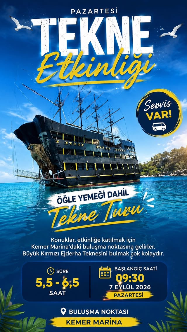 Korsan Tekne Turu : Kemer